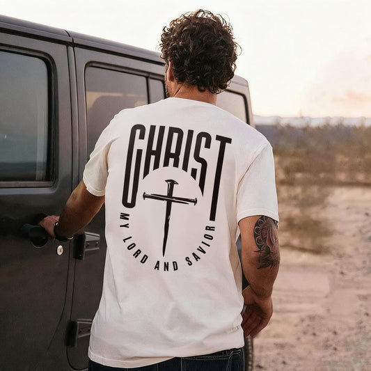 Christ My Lord And Savior Printed Men's T-shirt