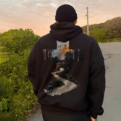 Journey To The Faith Printed Men's Hoodie