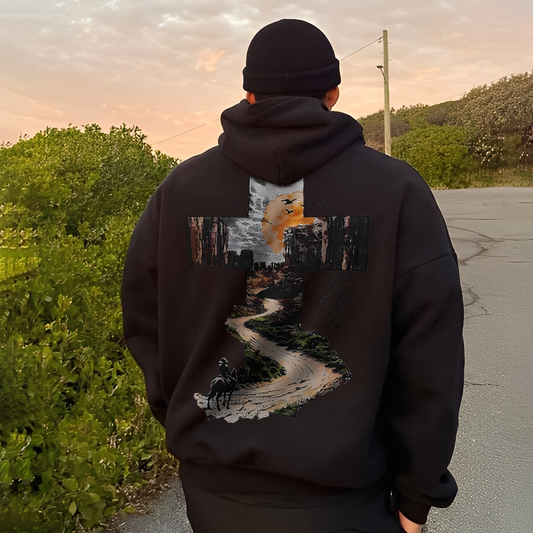 Journey To The Faith Printed Men's Hoodie