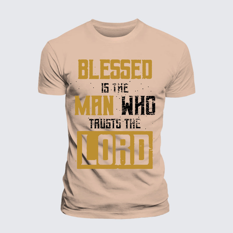 Luxe Mercerized Cotton Tee - Blessed Is The Man Who Trusts The Lord