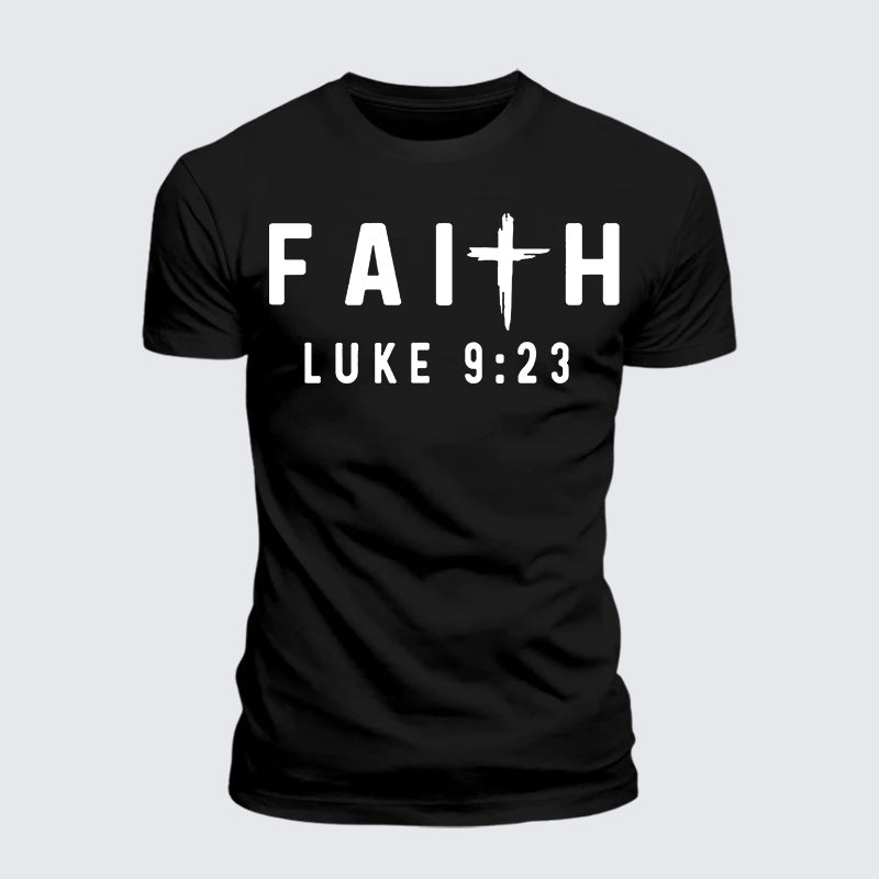 Luxe Mercerized Cotton Tee - Luke 9:23