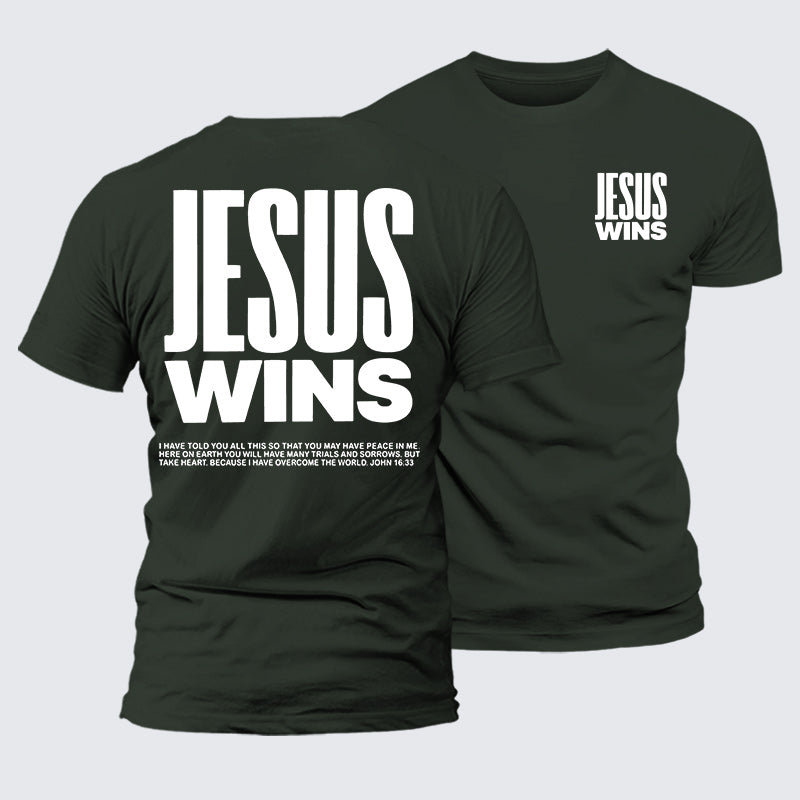 Luxe Mercerized Cotton Tee - Jesus Wins