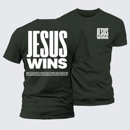 Luxe Mercerized Cotton Tee - Jesus Wins