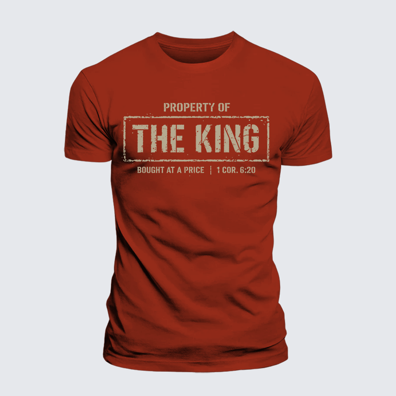Luxe Mercerized Cotton Tee - Property of The king 1 Cor. 6:20