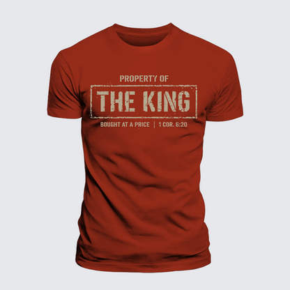 Luxe Mercerized Cotton Tee - Property of The king 1 Cor. 6:20