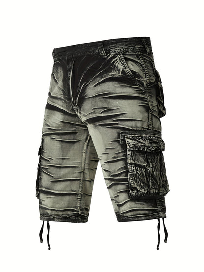 Manlyflex Camo Pattern Cotton Cargo Shorts