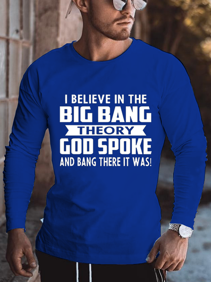 I Believe In The Big Bang Theory Cotton Long Sleeve T-Shirt