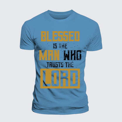 Luxe Mercerized Cotton Tee - Blessed Is The Man Who Trusts The Lord