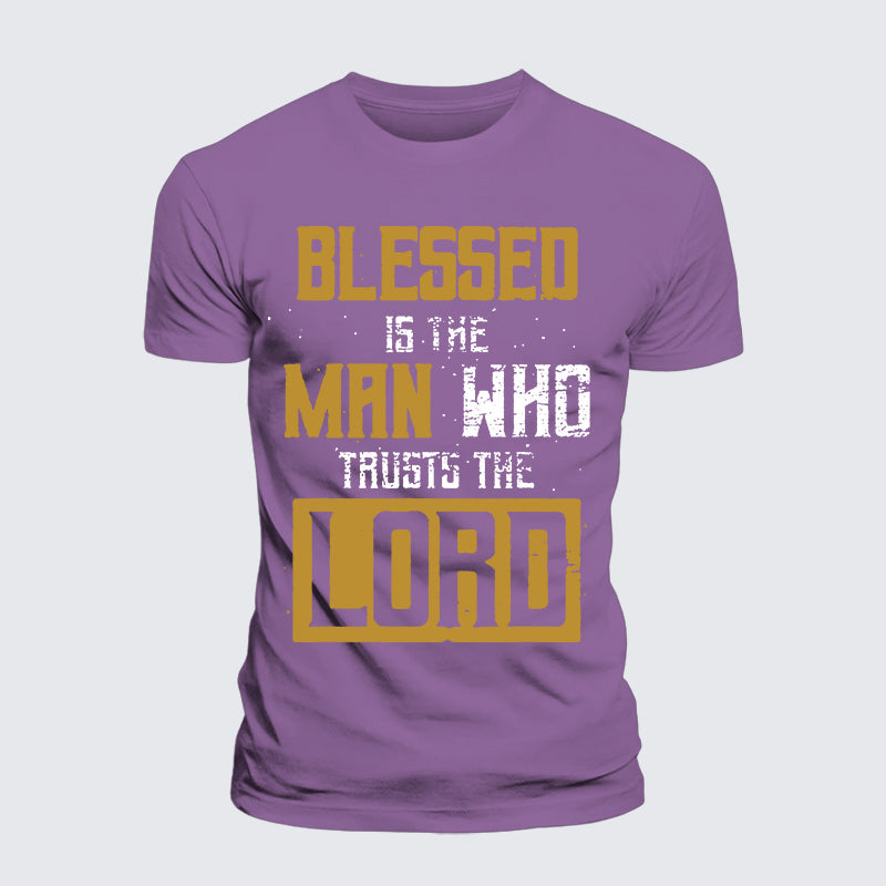 Luxe Mercerized Cotton Tee - Blessed Is The Man Who Trusts The Lord