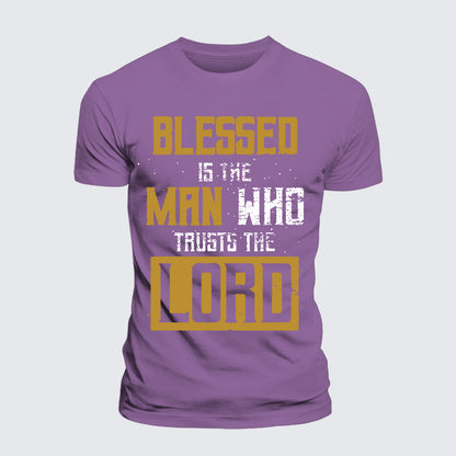 Luxe Mercerized Cotton Tee - Blessed Is The Man Who Trusts The Lord