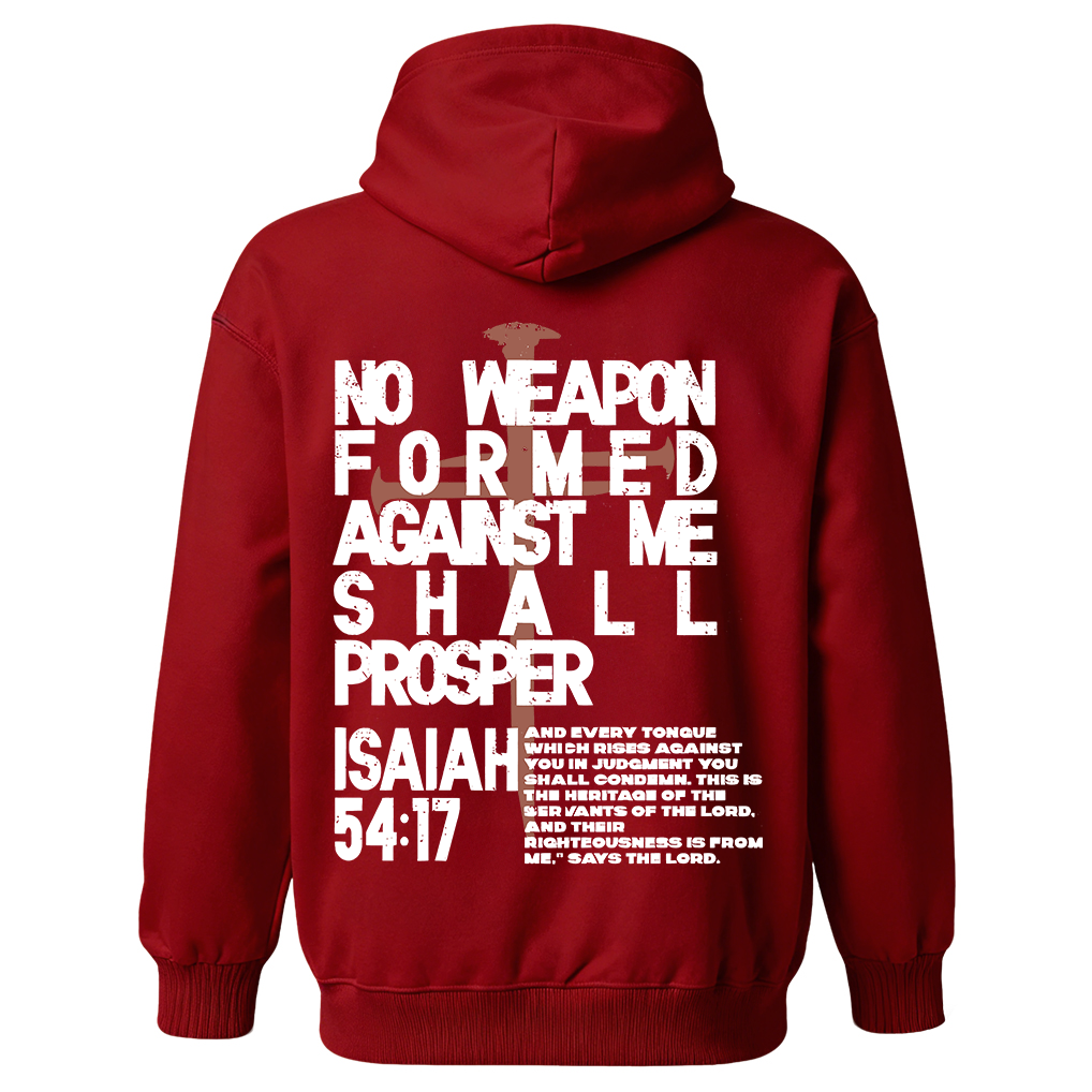 No Weapon Formed Against Me Shall Prosper Printed Men's Hoodie