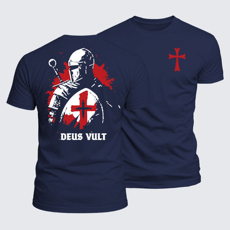 Luxe Mercerized Cotton Tee -  Deus Vult Knight Templar