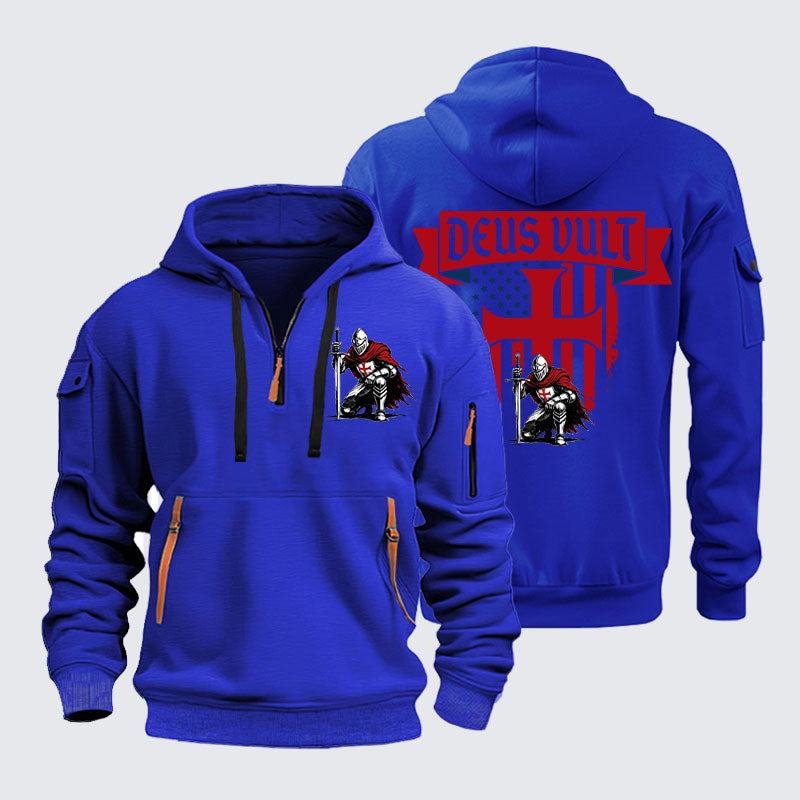 Zipper Hoodies -  Templar Knight Crusader Deus Vult