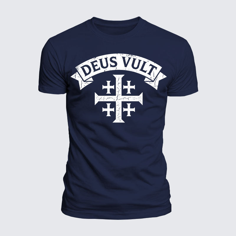Luxe Mercerized Cotton Tee - Deus Vult