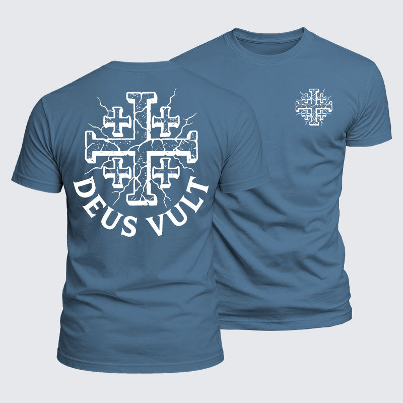 Luxe Mercerized Cotton Tee - Deus Vult