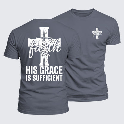 Luxe Mercerized Cotton Tee - His Grace Is Sufficient