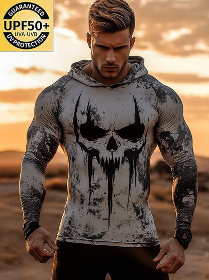 Men's Outdoor Sun Protection Cool Hooded Sun Protection Long Sleeve Top