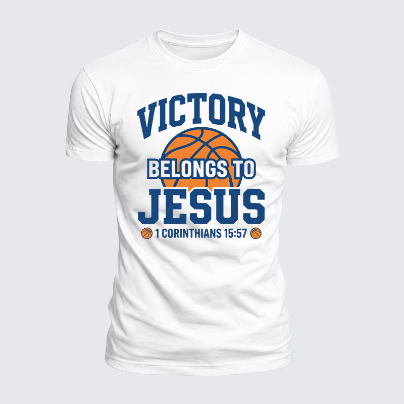 Luxe Mercerized Cotton Tee -  Victory Belongs To Jesus