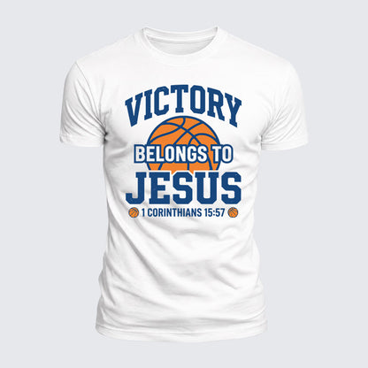 Luxe Mercerized Cotton Tee -  Victory Belongs To Jesus