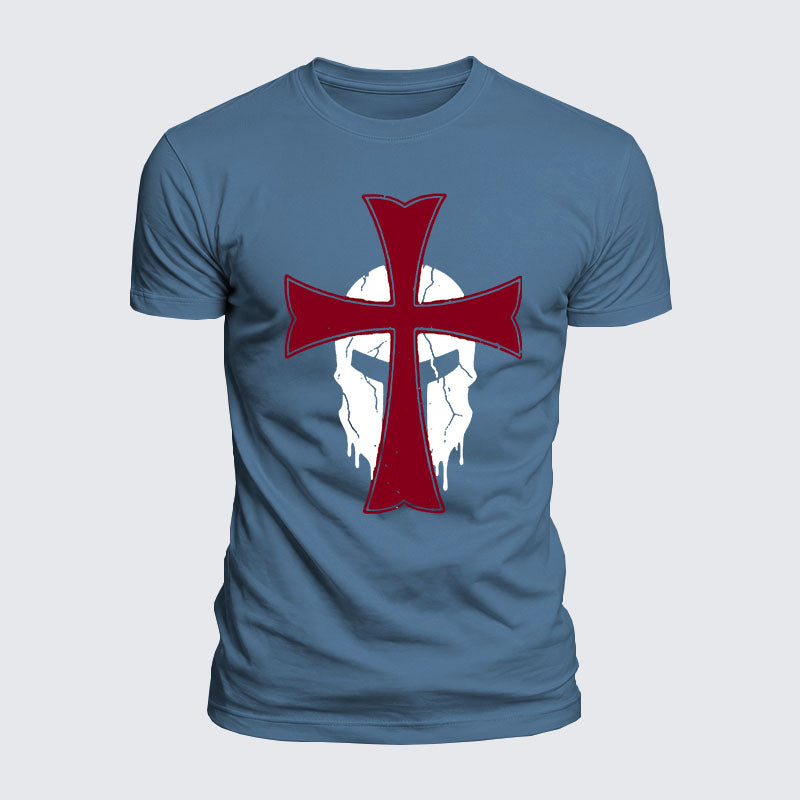 Luxe Mercerized Cotton Tee - Knights Templar Crusader Cross