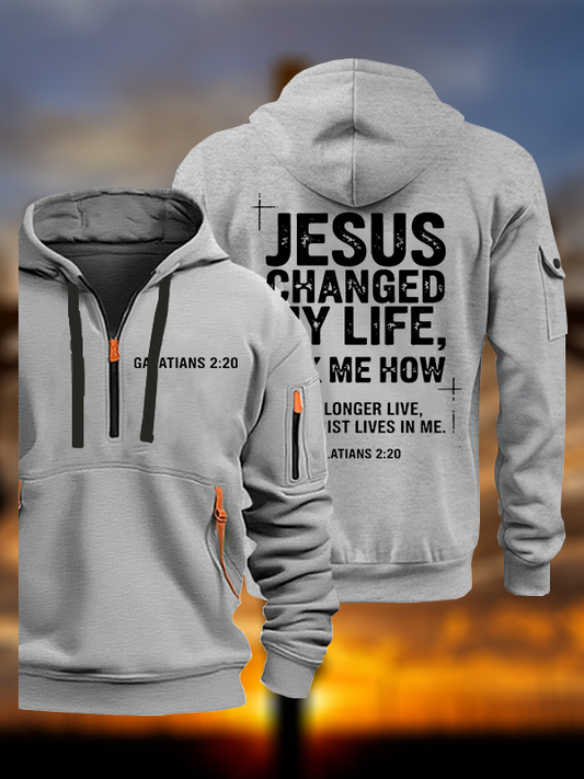 Jesus Changed My Life Jesus God Christian Zipper Hoodies