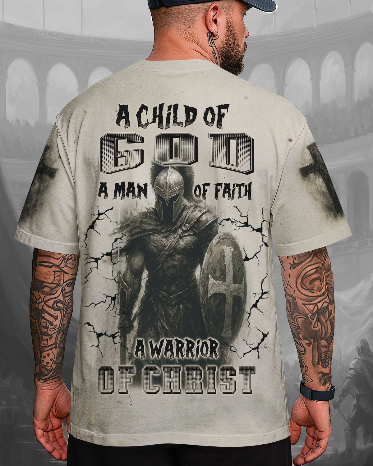 A Child Of God A Man Of Faith A Warrior Of Christ T-Shirt