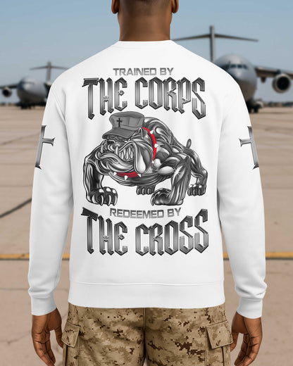 Trained By The Corps Redeemed By The Cross Sweater