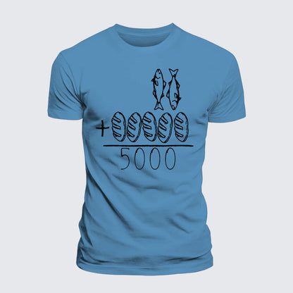 Luxe Mercerized Cotton Tee - 2 Fishes 5 Breads Jesus Feeds The 5000
