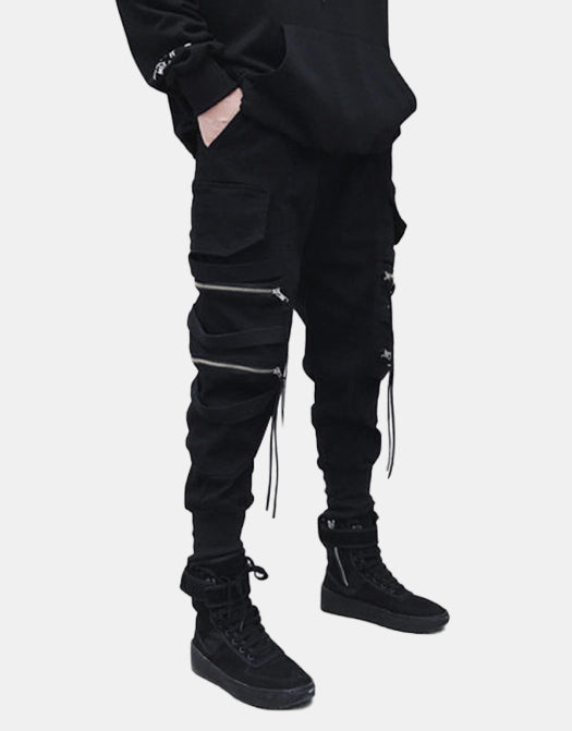 Techwear Goth Punk Multi-pocket Large Mouth Zipper Cargo Pants