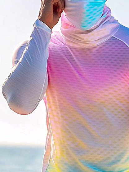 Men's Outdoor Sun Protection Breathable Cool Hooded Sun Protection Long Sleeve Top