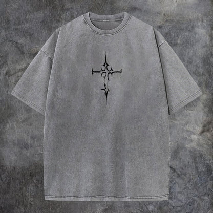 Contradictory Angel Printed Men's Washed Tee