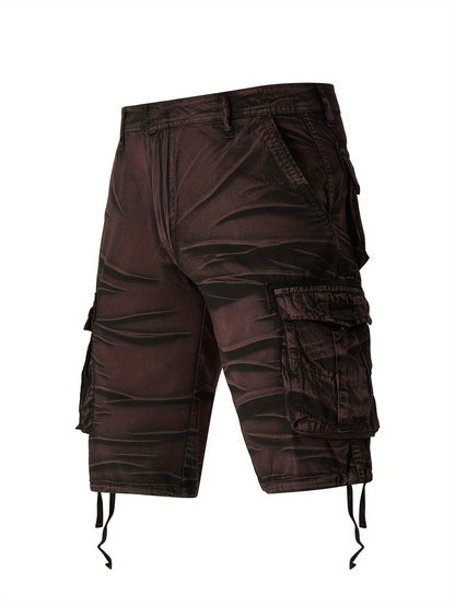 Manlyflex Camo Pattern Cotton Cargo Shorts