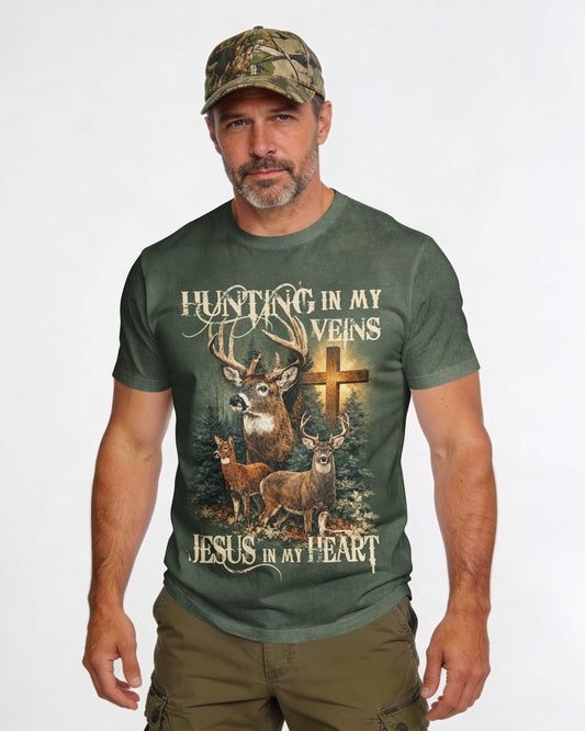 Hunting In My Veins Jesus In My Heart T-Shirt