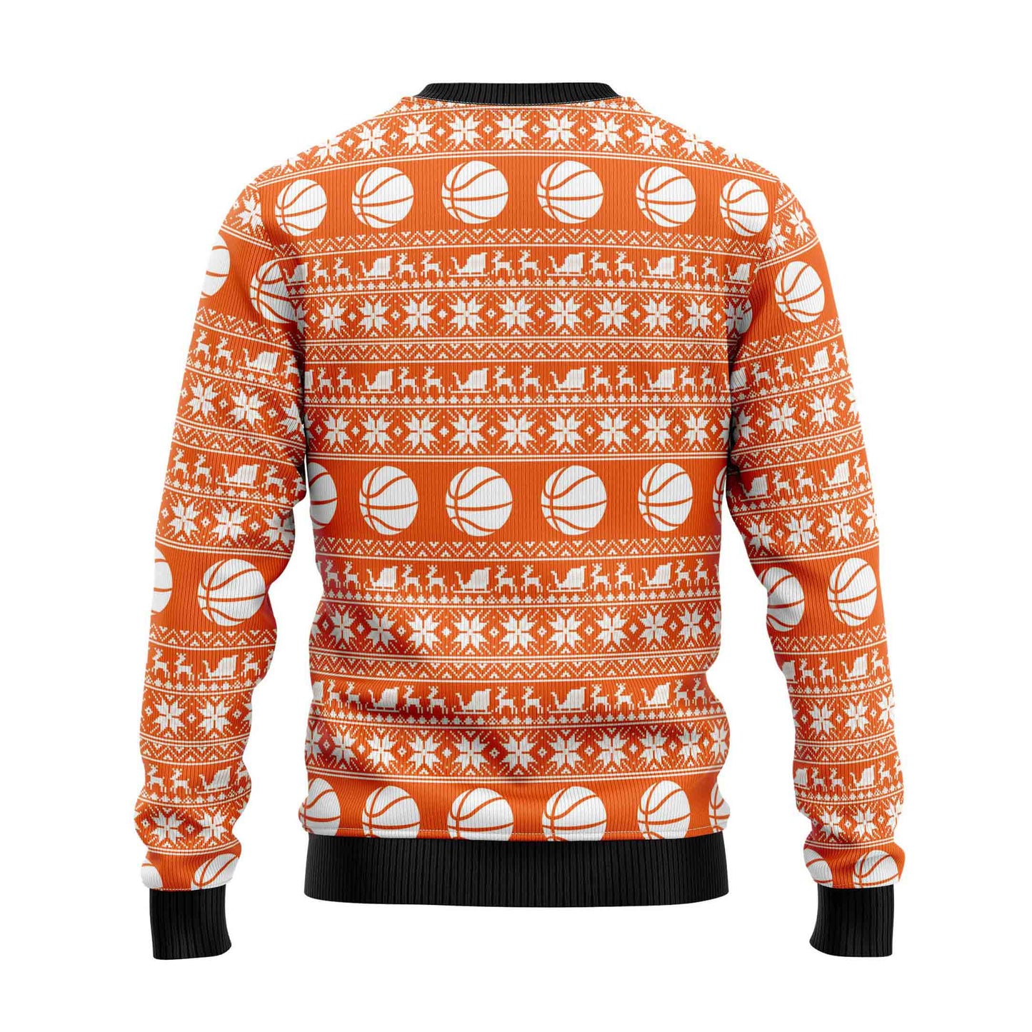 Unisex Vintage Basketball Print Crew Neck Ugly Christmas Sweatshirt
