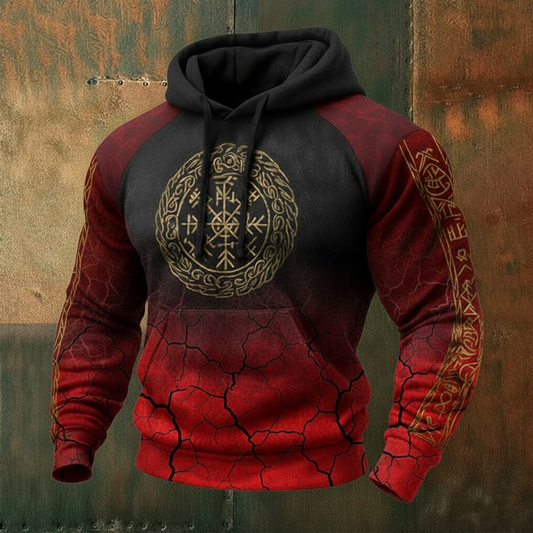 Nordic Viking Style Tree Of Life Casual Long-Sleeve Hoodie