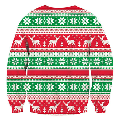 Alpaca Print Ugly Christmas Sweatshirt
