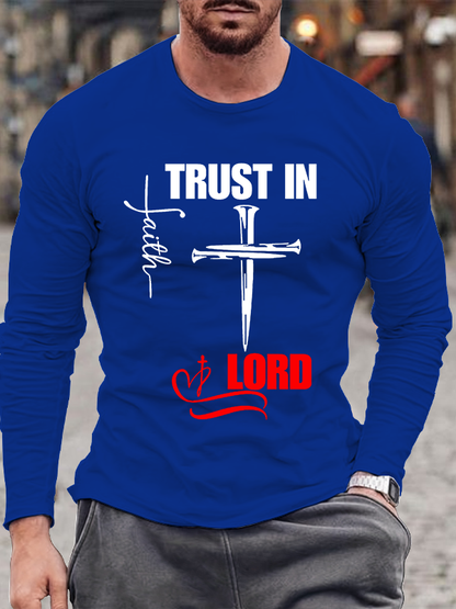 Trust In The Lord Christian Cotton Long Sleeve T-Shirt