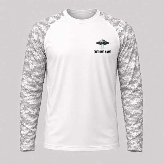 UFO Spotting Fishing Shirt – Custom Name Long Sleeve