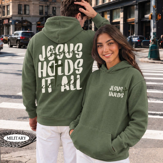 Jesus Holds It All Christian T-Shirt & Hoodie