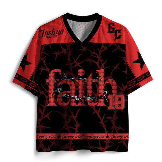 Be Strong And Courageous Christian Mesh Jersey