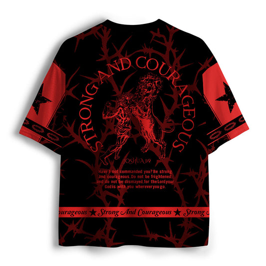 Be Strong And Courageous Christian Mesh Jersey