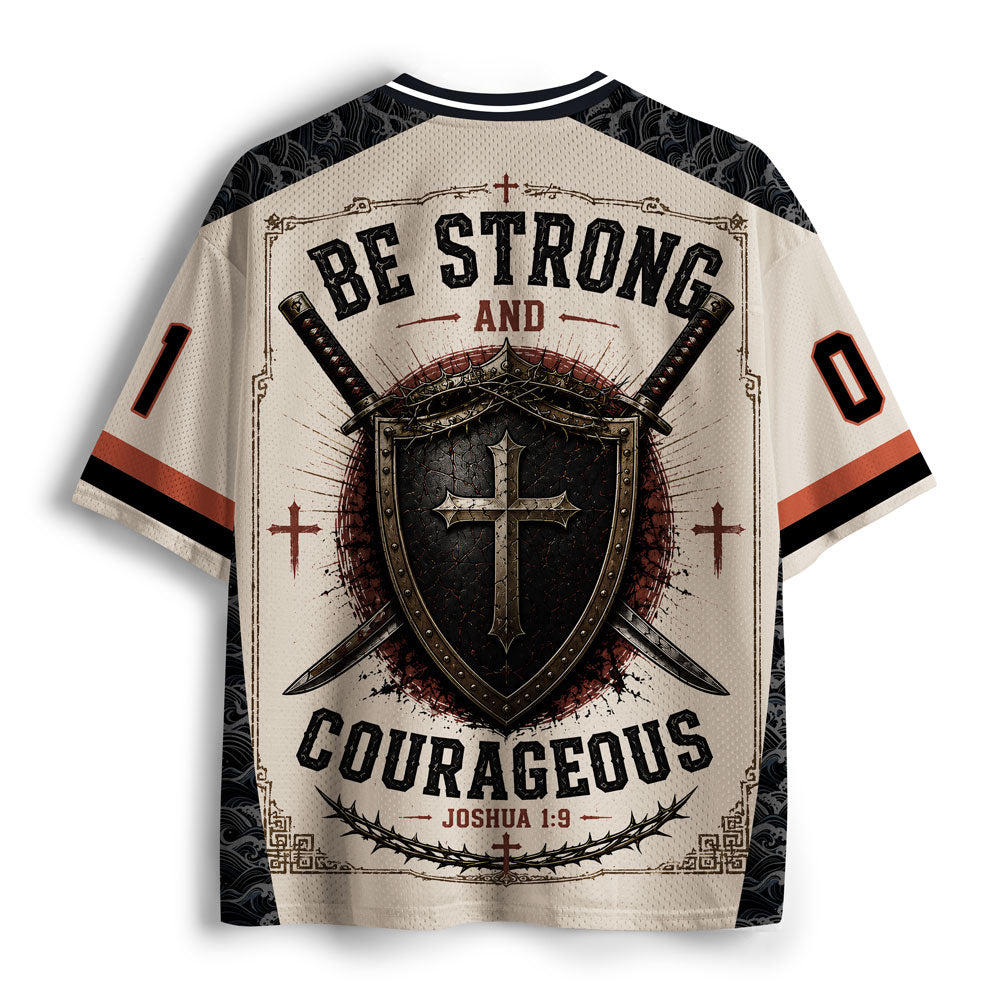 Be Strong And Courageous Christian Mesh Jersey
