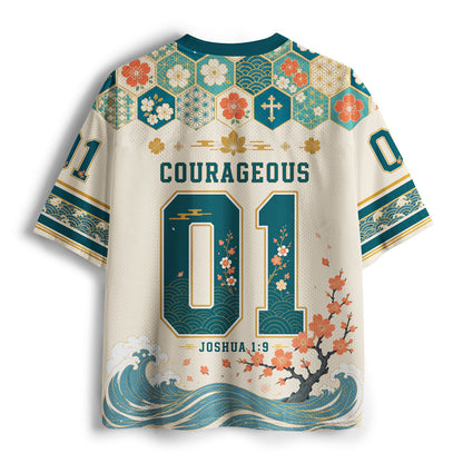 Be Strong And Courageous Christian Mesh Jersey