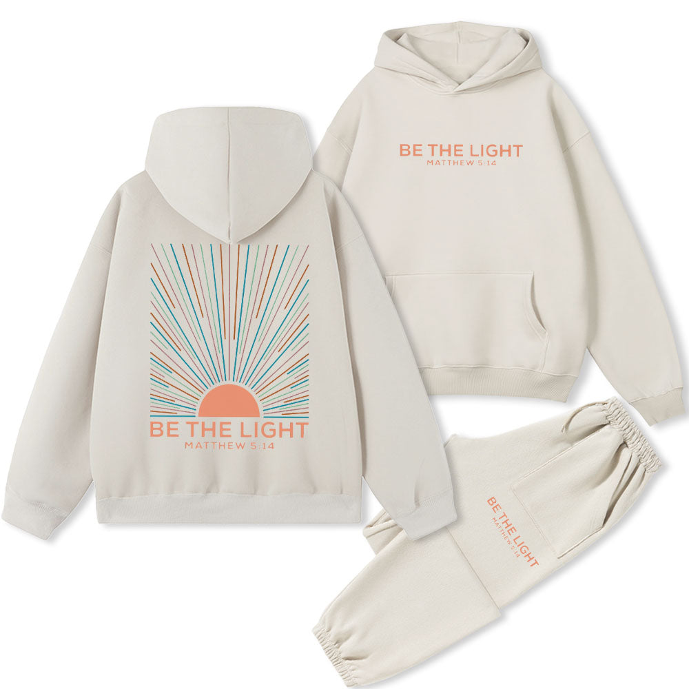 Be The Light Christian Premium Matching Fleece Hoodie Set