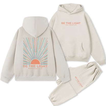 Be The Light Christian Premium Matching Fleece Hoodie Set
