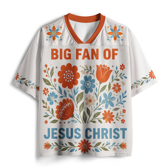 Big Fan Of Jesus Christ Christian Mesh Jersey