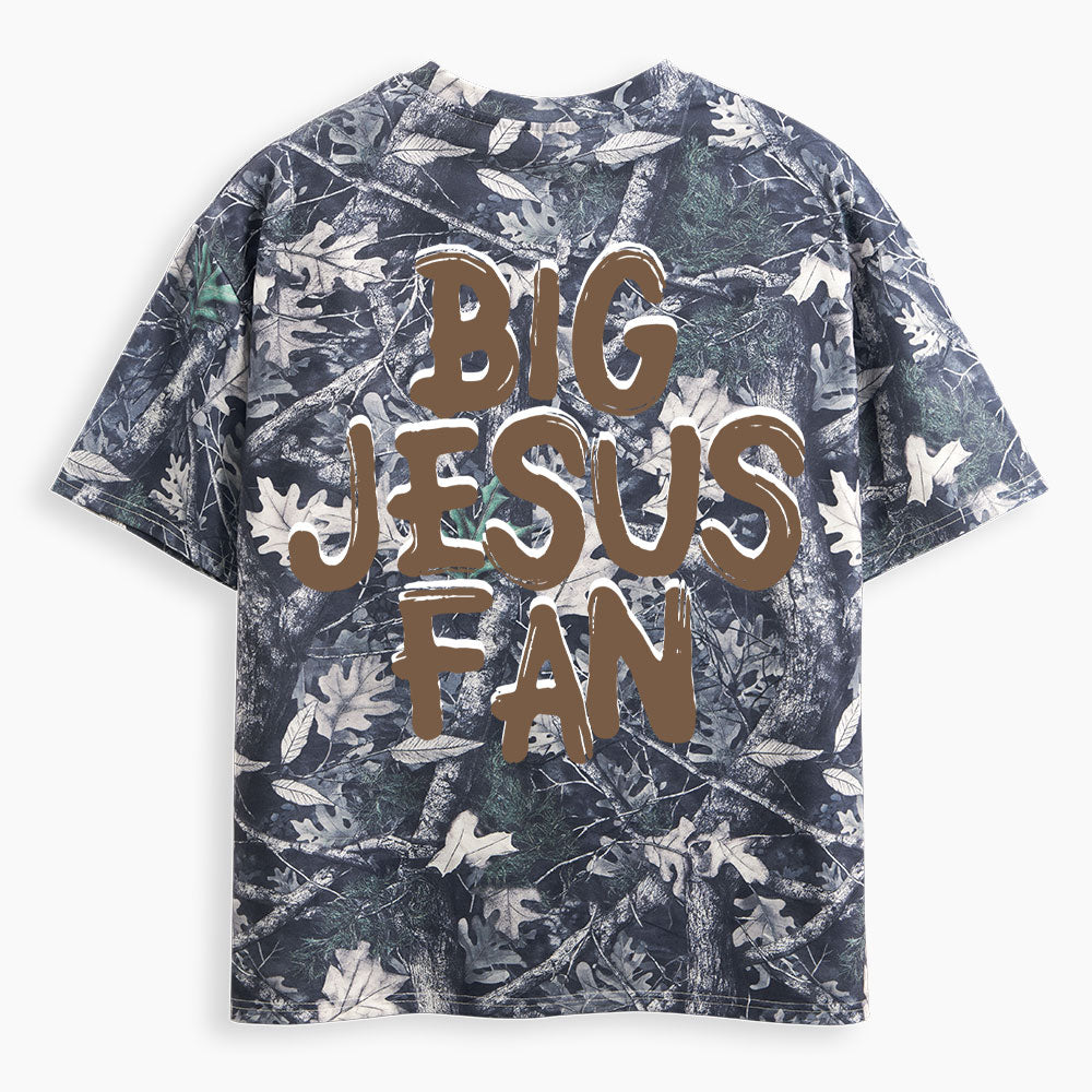 Big Jesus Fan Christian Camo T-Shirt