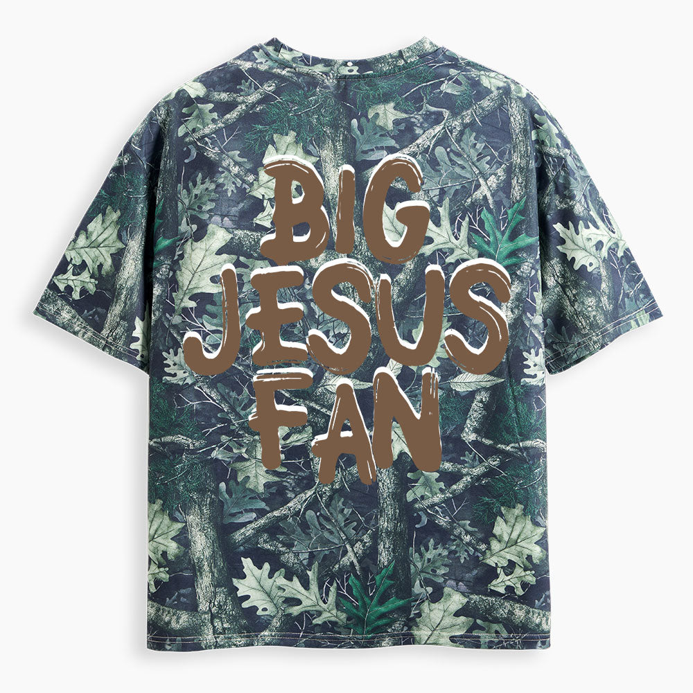 Big Jesus Fan Christian Camo T-Shirt