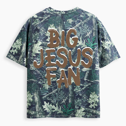 Big Jesus Fan Christian Camo T-Shirt