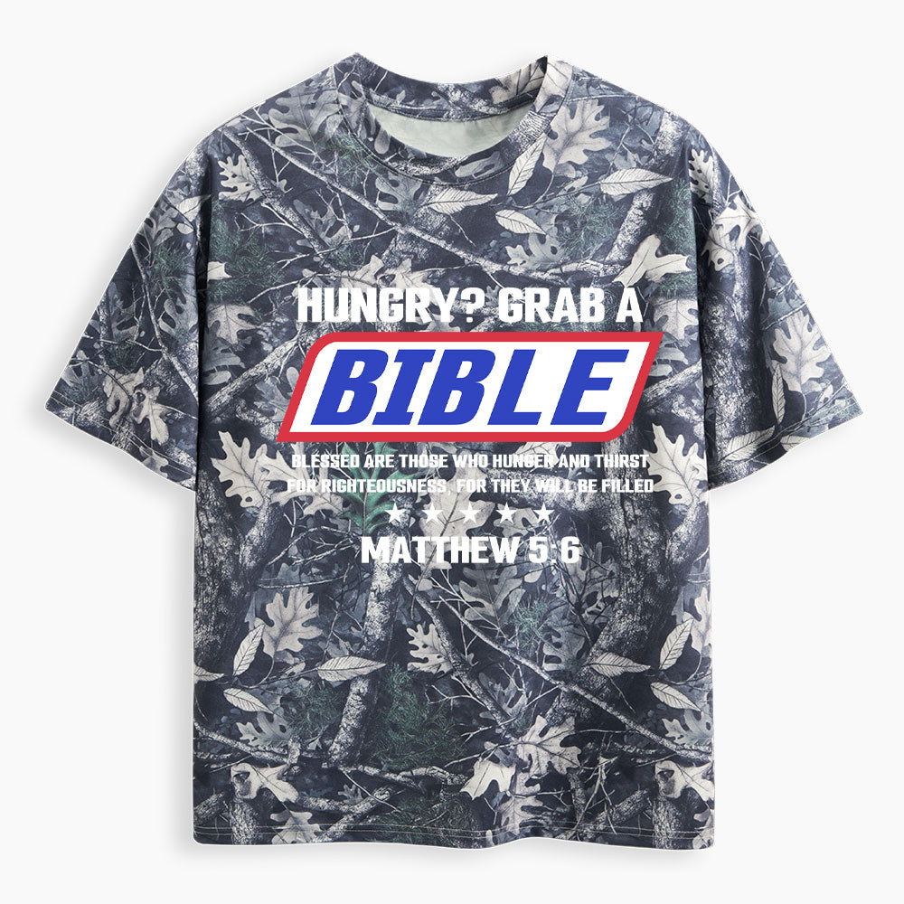 Blessed Are Those Who Hunger And Thirst For Righteousness Christian Camo T-Shirt